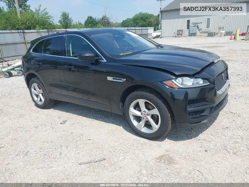 2019 Jaguar F-Pace 25T Premium VIN: SADCJ2FX3KA357393 Lot: 42776479
