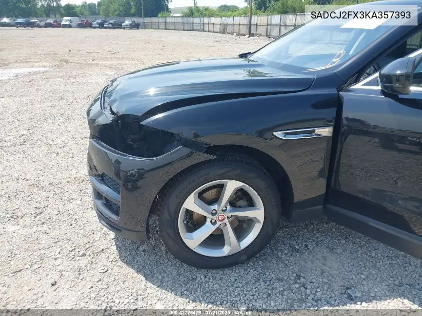 2019 Jaguar F-Pace 25T Premium VIN: SADCJ2FX3KA357393 Lot: 42776479