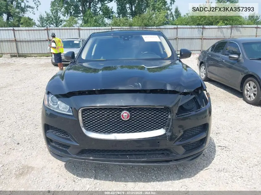 2019 Jaguar F-Pace 25T Premium VIN: SADCJ2FX3KA357393 Lot: 42776479
