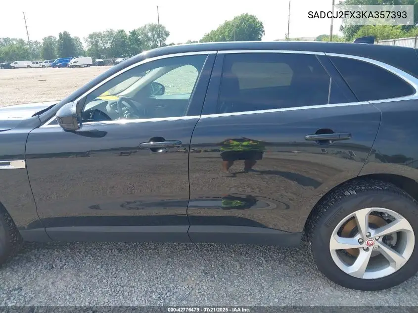 2019 Jaguar F-Pace 25T Premium VIN: SADCJ2FX3KA357393 Lot: 42776479