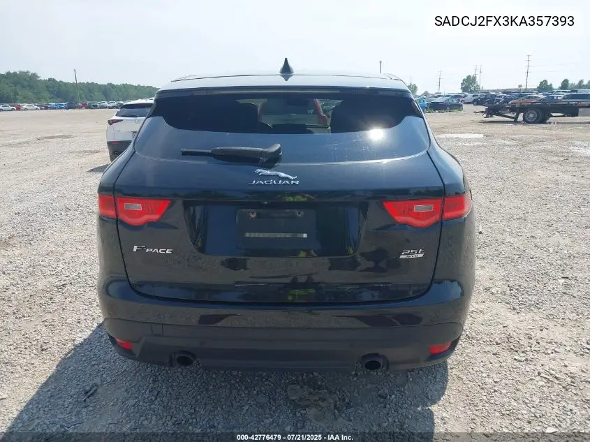 2019 Jaguar F-Pace 25T Premium VIN: SADCJ2FX3KA357393 Lot: 42776479