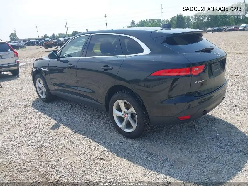 2019 Jaguar F-Pace 25T Premium VIN: SADCJ2FX3KA357393 Lot: 42776479