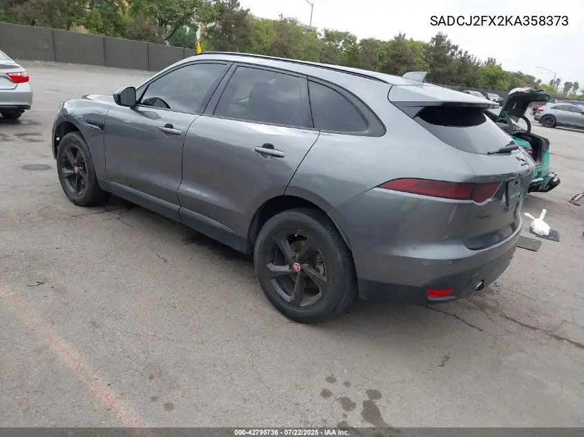 2019 Jaguar F-Pace 25T Premium VIN: SADCJ2FX2KA358373 Lot: 42795736