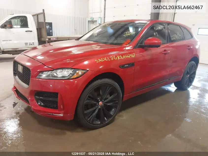 2020 Jaguar F-Pace R - Sport VIN: SADCL2GX5LA662467 Lot: 12291537