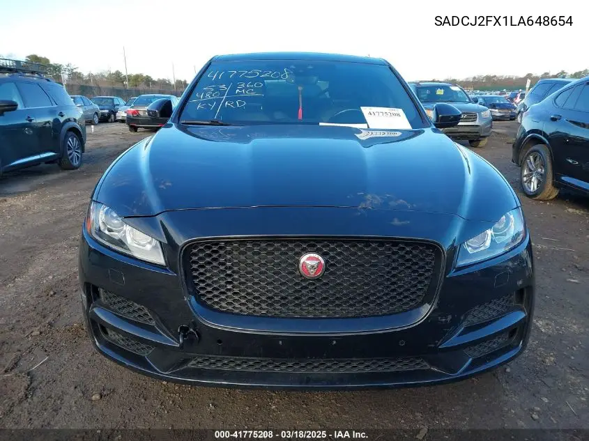 2020 Jaguar F-Pace Premium P250 Awd Automatic VIN: SADCJ2FX1LA648654 Lot: 41775208
