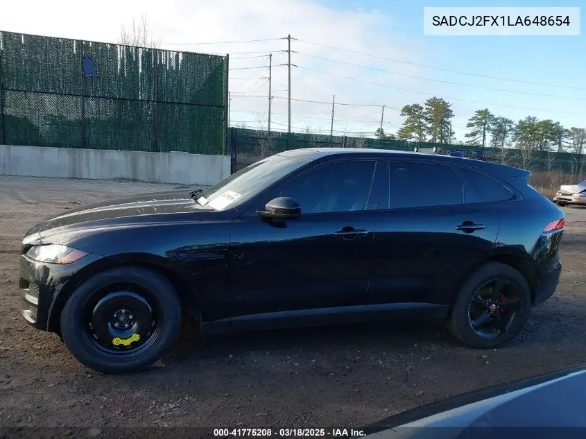 2020 Jaguar F-Pace Premium P250 Awd Automatic VIN: SADCJ2FX1LA648654 Lot: 41775208