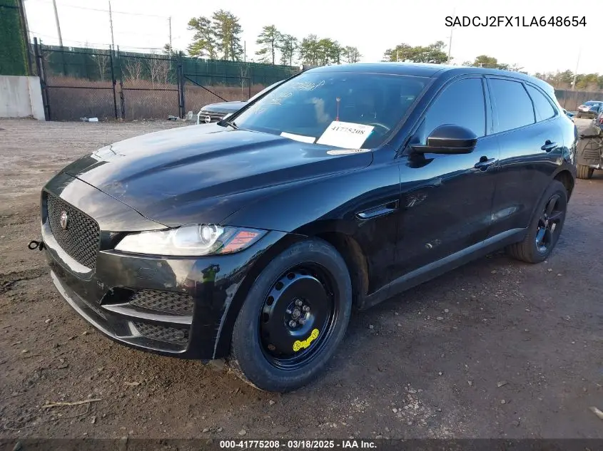2020 Jaguar F-Pace Premium P250 Awd Automatic VIN: SADCJ2FX1LA648654 Lot: 41775208