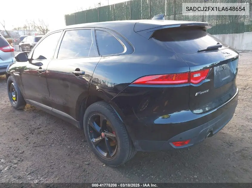 2020 Jaguar F-Pace Premium P250 Awd Automatic VIN: SADCJ2FX1LA648654 Lot: 41775208
