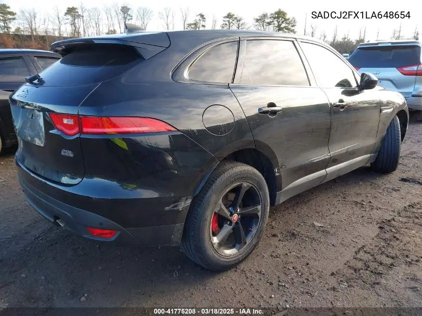 2020 Jaguar F-Pace Premium P250 Awd Automatic VIN: SADCJ2FX1LA648654 Lot: 41775208