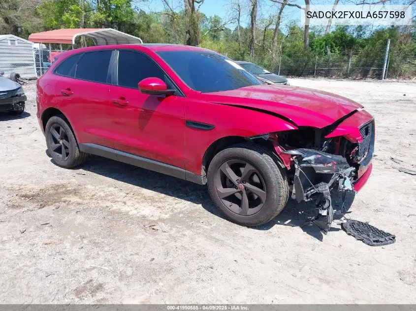 2020 Jaguar F-Pace Prestige P250 Awd Automatic VIN: SADCK2FX0LA657598 Lot: 41990555