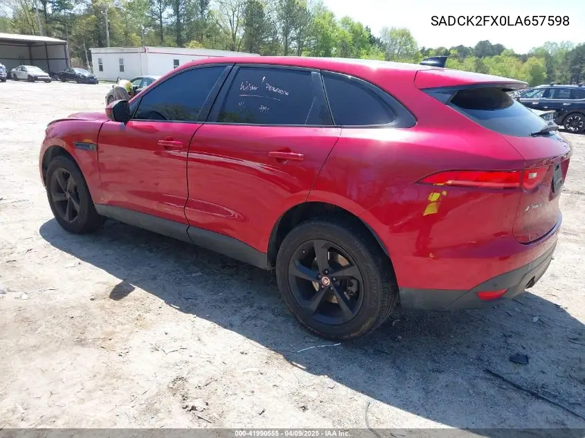 2020 Jaguar F-Pace Prestige P250 Awd Automatic VIN: SADCK2FX0LA657598 Lot: 41990555