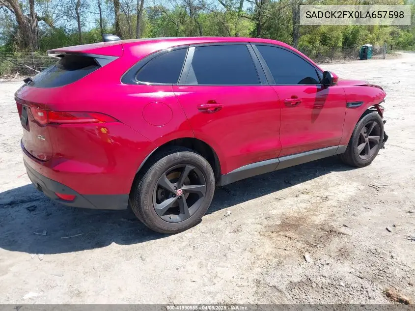 2020 Jaguar F-Pace Prestige P250 Awd Automatic VIN: SADCK2FX0LA657598 Lot: 41990555