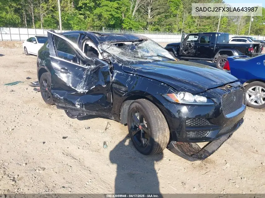 2020 Jaguar F-Pace Premium P250 Awd Automatic VIN: SADCJ2FX3LA643987 Lot: 42059946