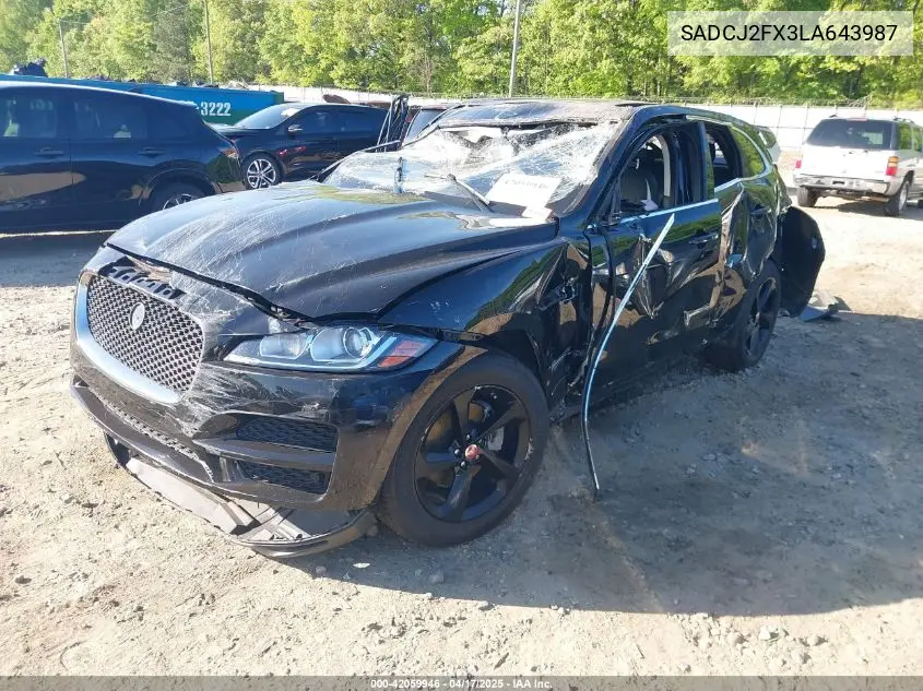 2020 Jaguar F-Pace Premium P250 Awd Automatic VIN: SADCJ2FX3LA643987 Lot: 42059946