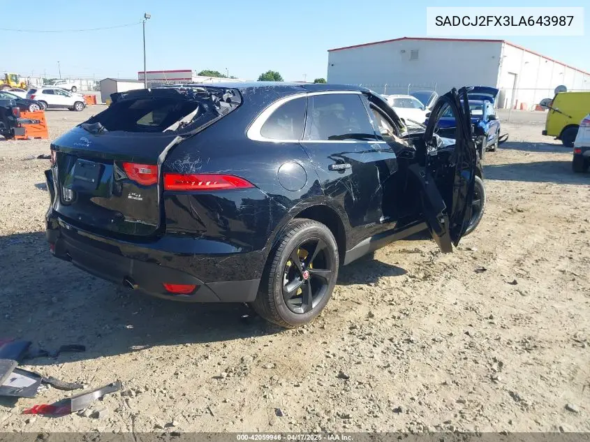 2020 Jaguar F-Pace Premium P250 Awd Automatic VIN: SADCJ2FX3LA643987 Lot: 42059946