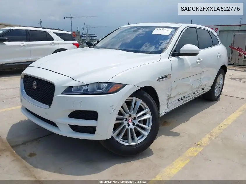 2020 Jaguar F-Pace Prestige P250 Awd Automatic VIN: SADCK2FXXLA622776 Lot: 42149737
