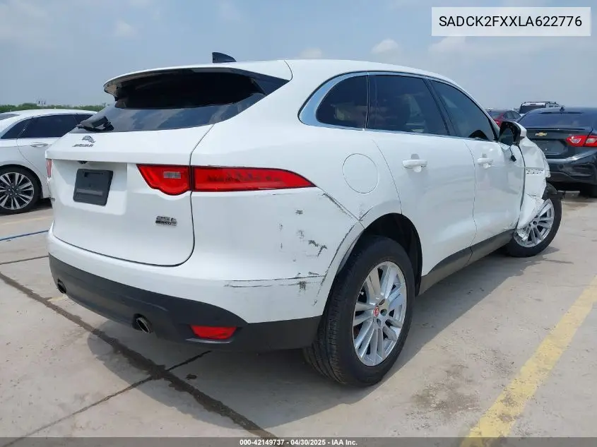 2020 Jaguar F-Pace Prestige P250 Awd Automatic VIN: SADCK2FXXLA622776 Lot: 42149737