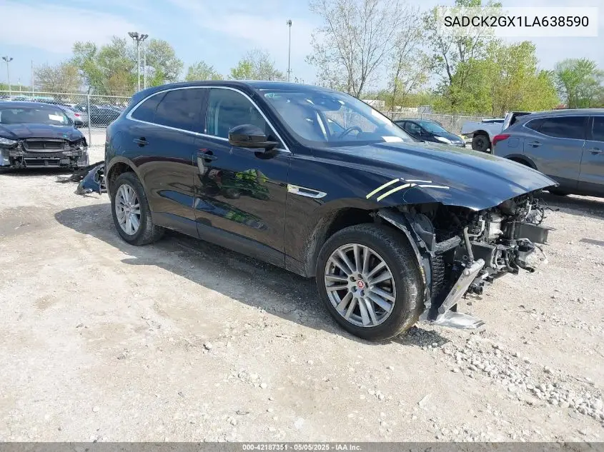 2020 Jaguar F-Pace Prestige P300 Awd Automatic VIN: SADCK2GX1LA638590 Lot: 42187351