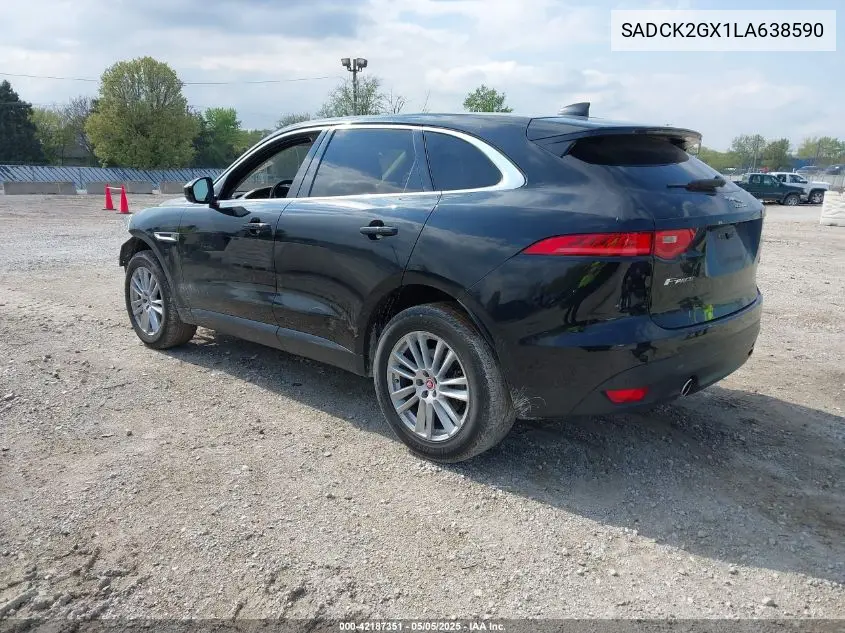2020 Jaguar F-Pace Prestige P300 Awd Automatic VIN: SADCK2GX1LA638590 Lot: 42187351