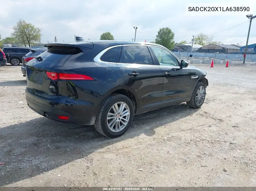 2020 Jaguar F-Pace Prestige P300 Awd Automatic VIN: SADCK2GX1LA638590 Lot: 42187351