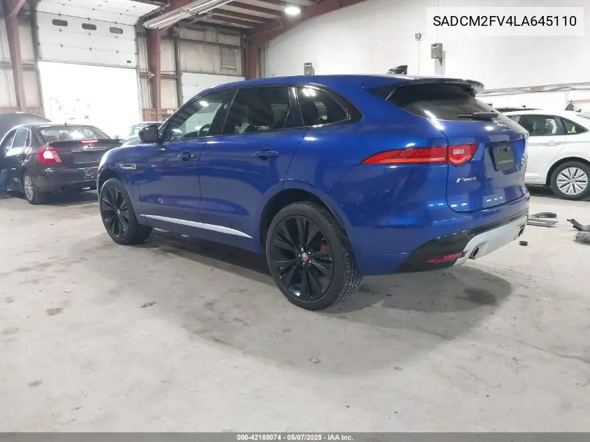 2020 Jaguar F-Pace S P380 Awd Automatic VIN: SADCM2FV4LA645110 Lot: 42188074