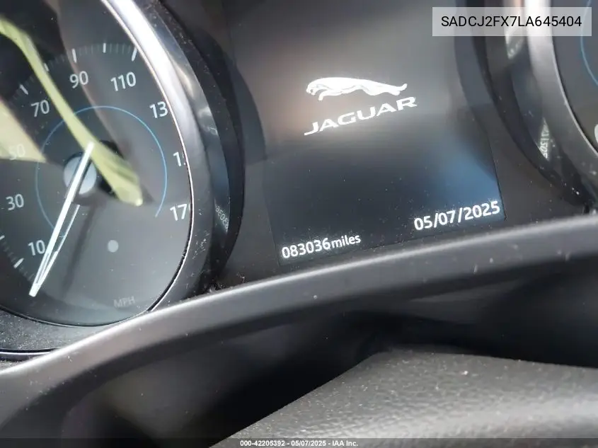 2020 Jaguar F-Pace Premium P250 Awd Automatic VIN: SADCJ2FX7LA645404 Lot: 42205392