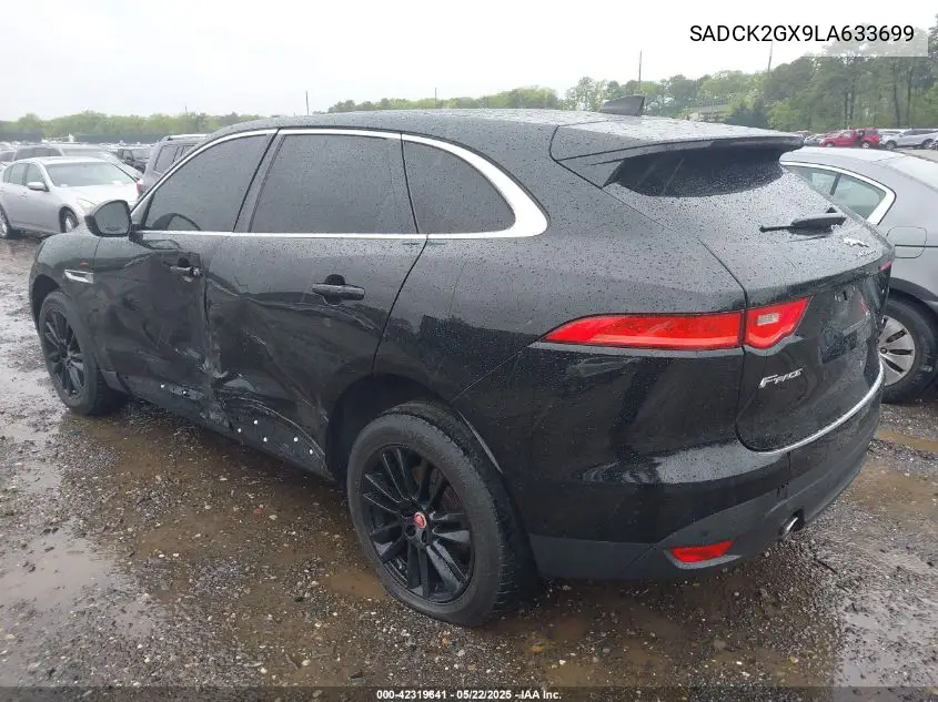 2020 Jaguar F-Pace Prestige P300 Awd Automatic VIN: SADCK2GX9LA633699 Lot: 42319641