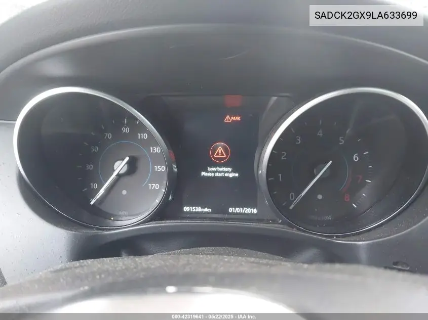 2020 Jaguar F-Pace Prestige P300 Awd Automatic VIN: SADCK2GX9LA633699 Lot: 42319641