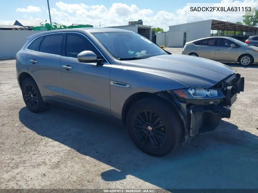 2020 Jaguar F-Pace Prestige P250 Awd Automatic VIN: SADCK2FX8LA631153 Lot: 42591874