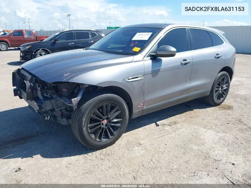 2020 Jaguar F-Pace Prestige P250 Awd Automatic VIN: SADCK2FX8LA631153 Lot: 42591874
