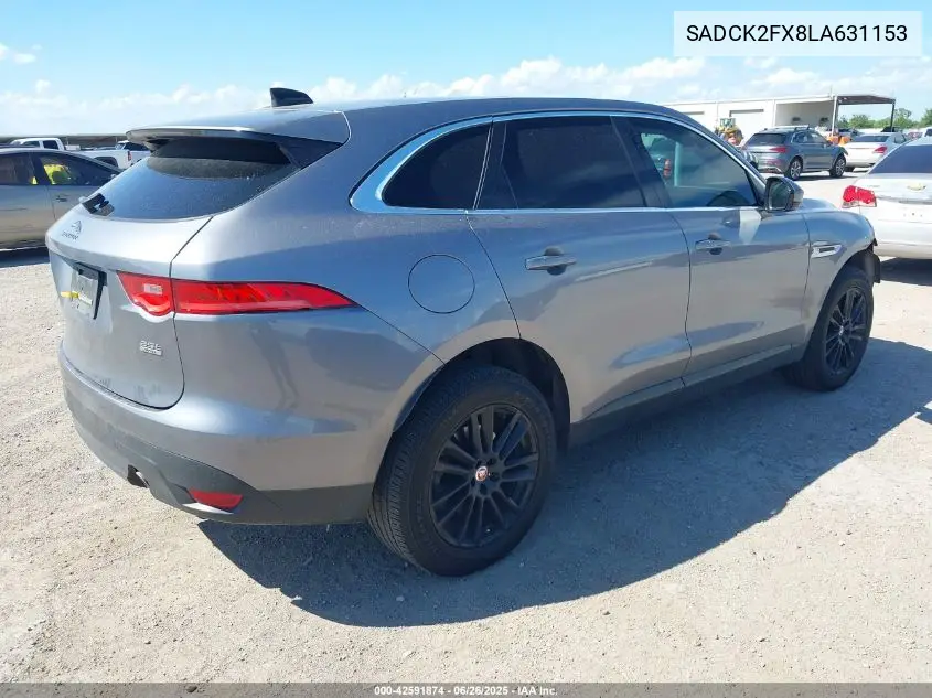 2020 Jaguar F-Pace Prestige P250 Awd Automatic VIN: SADCK2FX8LA631153 Lot: 42591874