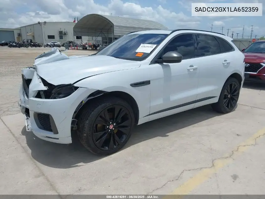 2020 Jaguar F-Pace 300 Sport P300 Awd Automatic VIN: SADCX2GX1LA652359 Lot: 42619291