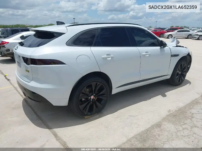 2020 Jaguar F-Pace 300 Sport P300 Awd Automatic VIN: SADCX2GX1LA652359 Lot: 42619291