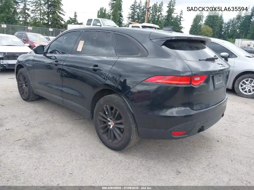 2020 Jaguar F-Pace Prestige P300 Awd Automatic VIN: SADCK2GX5LA635594 Lot: 42630509