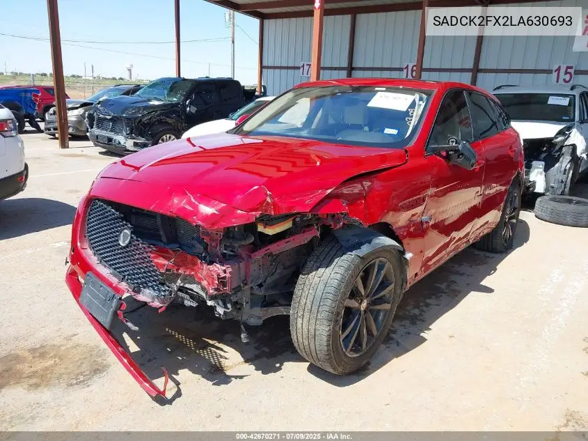 2020 Jaguar F-Pace Prestige P250 Awd Automatic VIN: SADCK2FX2LA630693 Lot: 42670271