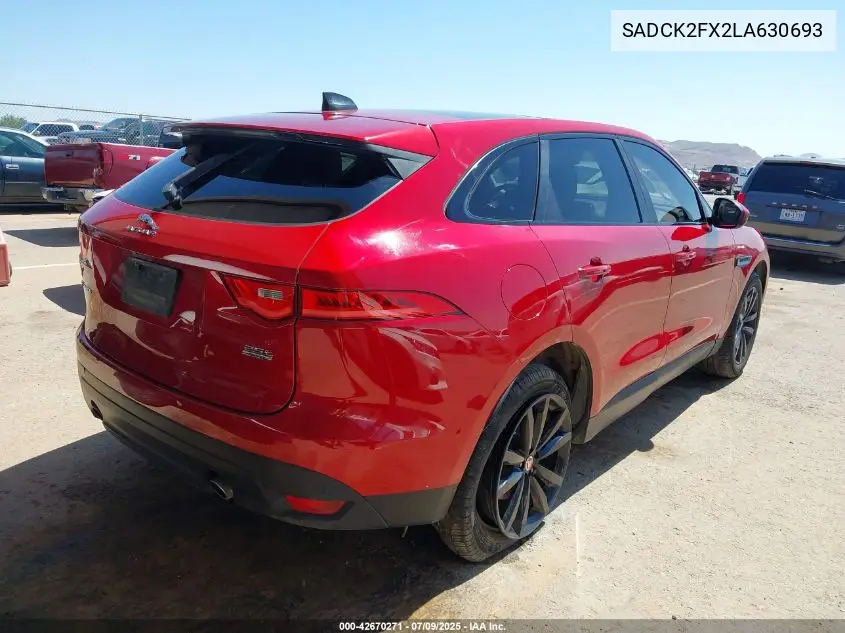 2020 Jaguar F-Pace Prestige P250 Awd Automatic VIN: SADCK2FX2LA630693 Lot: 42670271