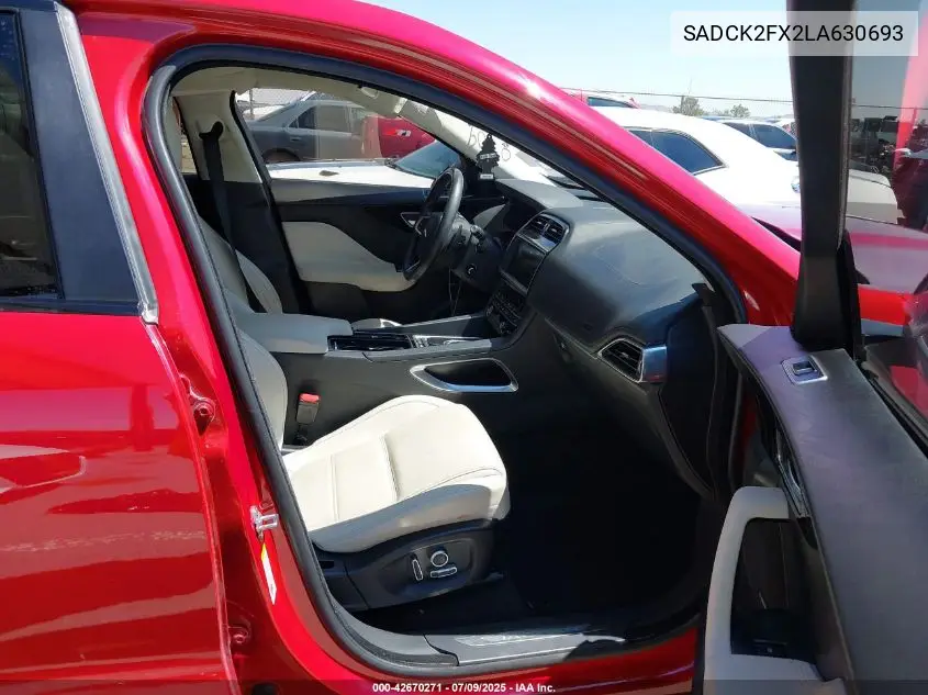 2020 Jaguar F-Pace Prestige P250 Awd Automatic VIN: SADCK2FX2LA630693 Lot: 42670271