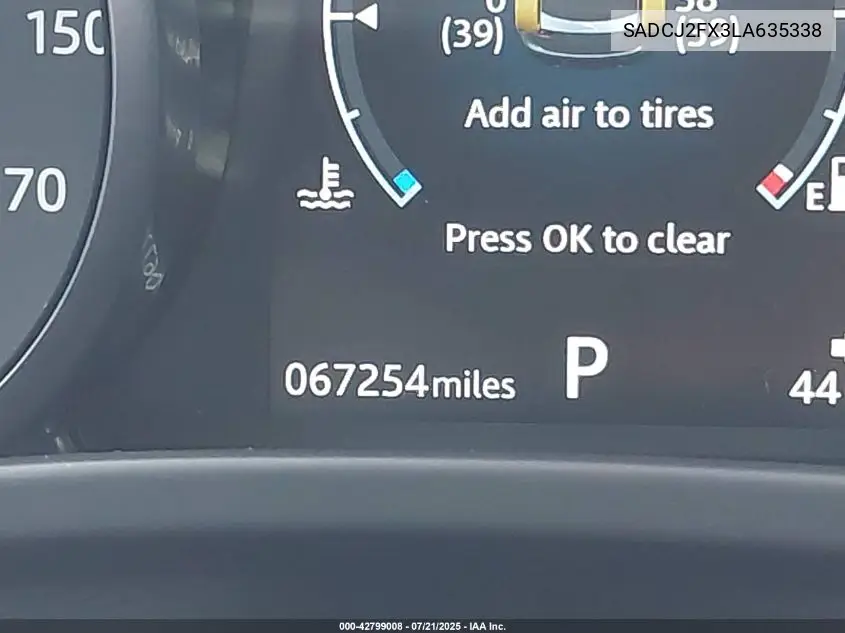 2020 Jaguar F-Pace Premium P250 Awd Automatic VIN: SADCJ2FX3LA635338 Lot: 42799008