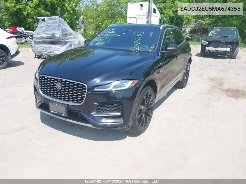 2021 Jaguar F-Pace S VIN: SADCJ2EU5MA674358 Lot: 12324182