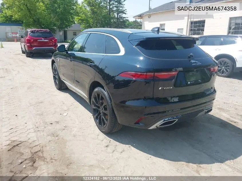 2021 Jaguar F-Pace S VIN: SADCJ2EU5MA674358 Lot: 12324182