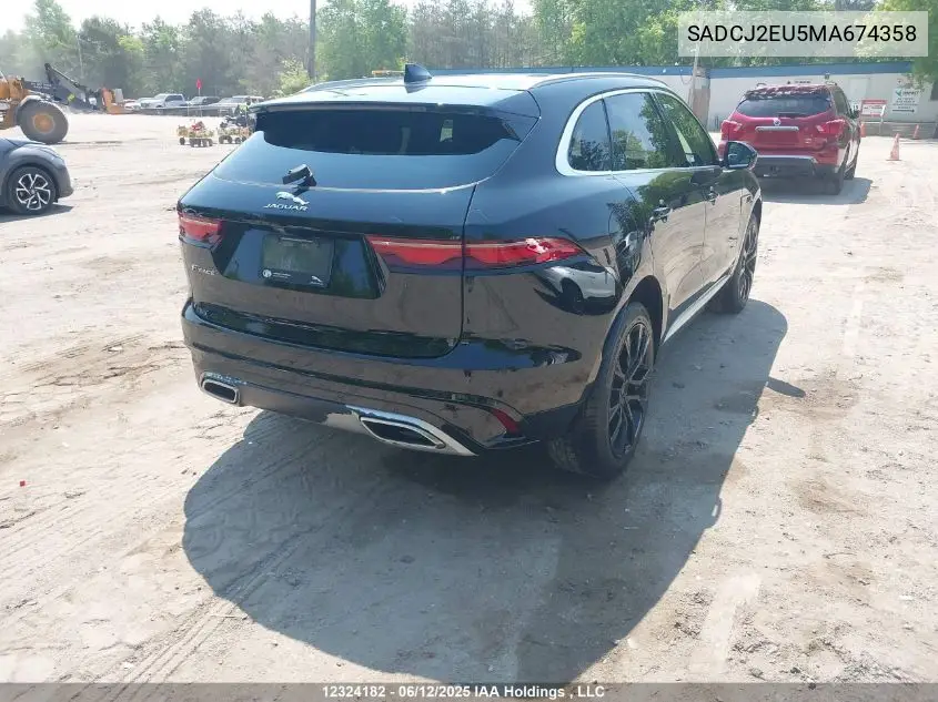 2021 Jaguar F-Pace S VIN: SADCJ2EU5MA674358 Lot: 12324182