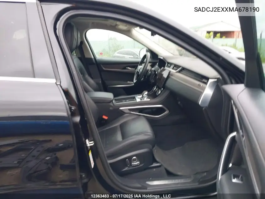 2021 Jaguar F-Pace P250 S VIN: SADCJ2EXXMA678190 Lot: 12363483