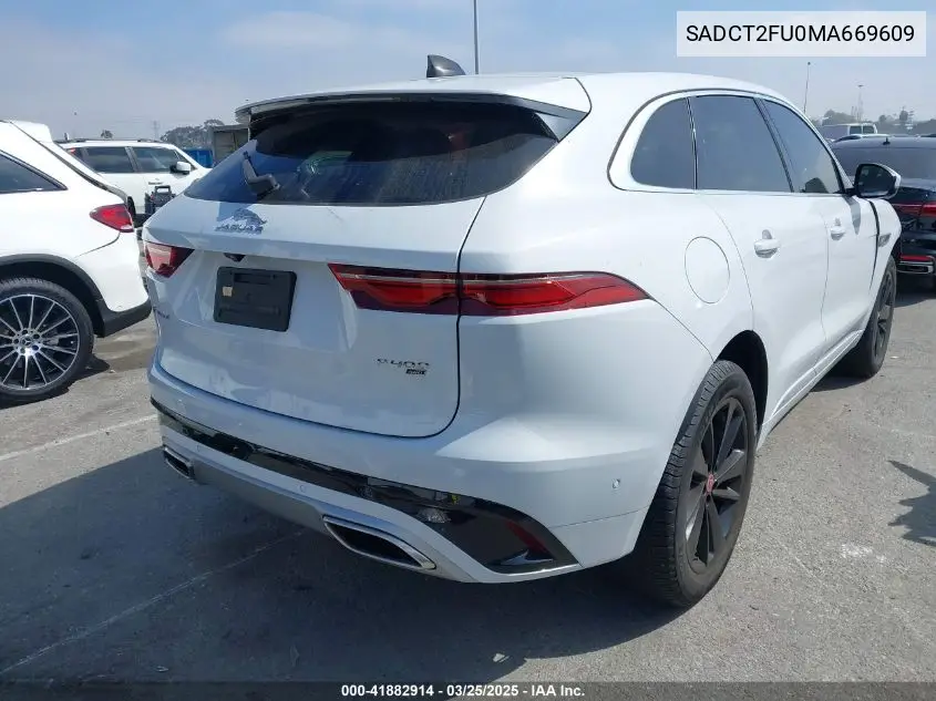 2021 Jaguar F-Pace R-Dynamic S P400 Awd Automatic VIN: SADCT2FU0MA669609 Lot: 41882914