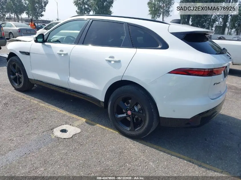 2021 Jaguar F-Pace S P250 Awd Automatic VIN: SADCJ2EX0MA678926 Lot: 42479505