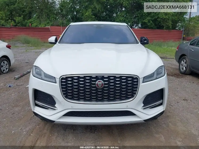 2021 Jaguar F-Pace S P250 Awd Automatic VIN: SADCJ2EXXMA668131 Lot: 42527361