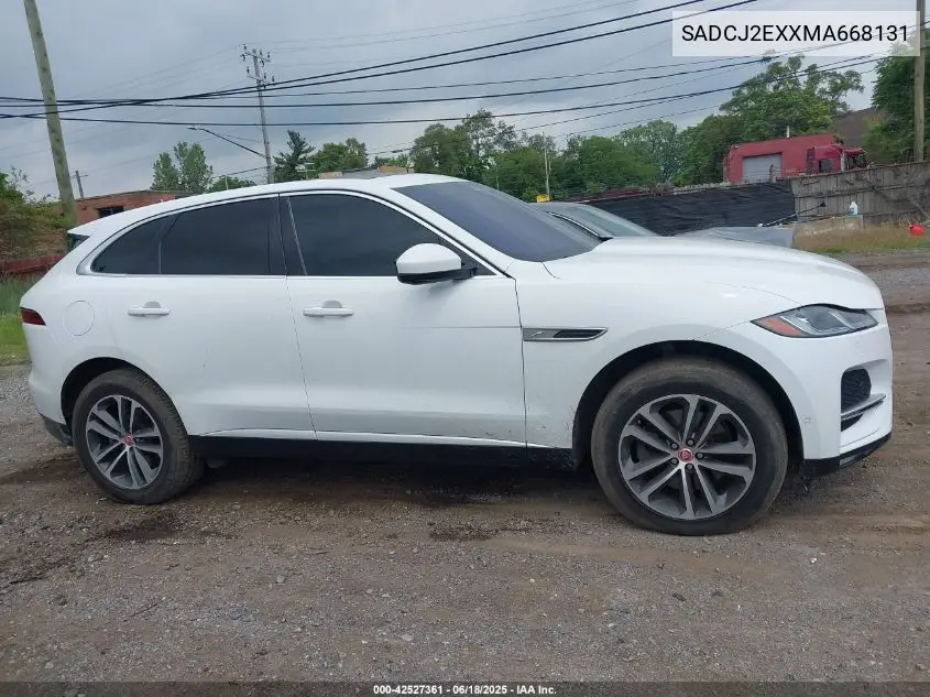 2021 Jaguar F-Pace S P250 Awd Automatic VIN: SADCJ2EXXMA668131 Lot: 42527361