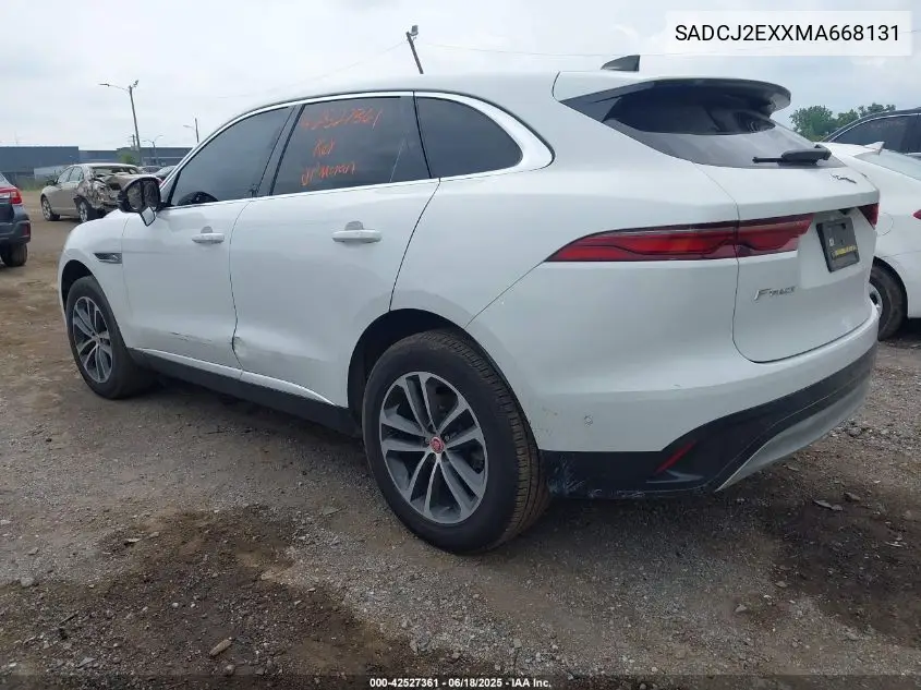 2021 Jaguar F-Pace S P250 Awd Automatic VIN: SADCJ2EXXMA668131 Lot: 42527361