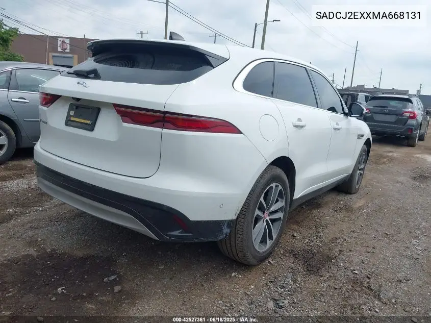 2021 Jaguar F-Pace S P250 Awd Automatic VIN: SADCJ2EXXMA668131 Lot: 42527361