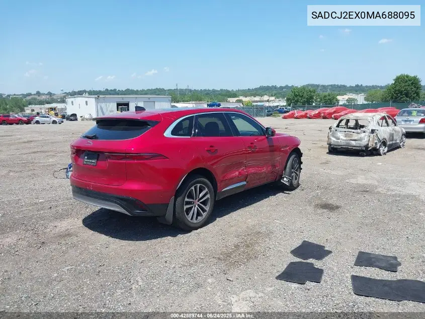 2021 Jaguar F-Pace S P250 Awd Automatic VIN: SADCJ2EX0MA688095 Lot: 42589744