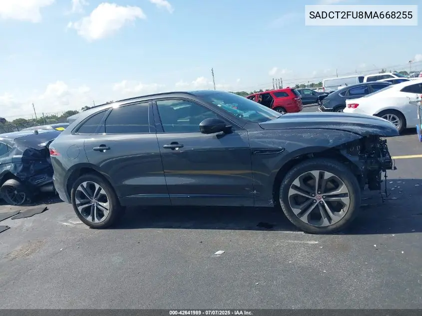 2021 Jaguar F-Pace R-Dynamic S P400 Awd Automatic VIN: SADCT2FU8MA668255 Lot: 42641989